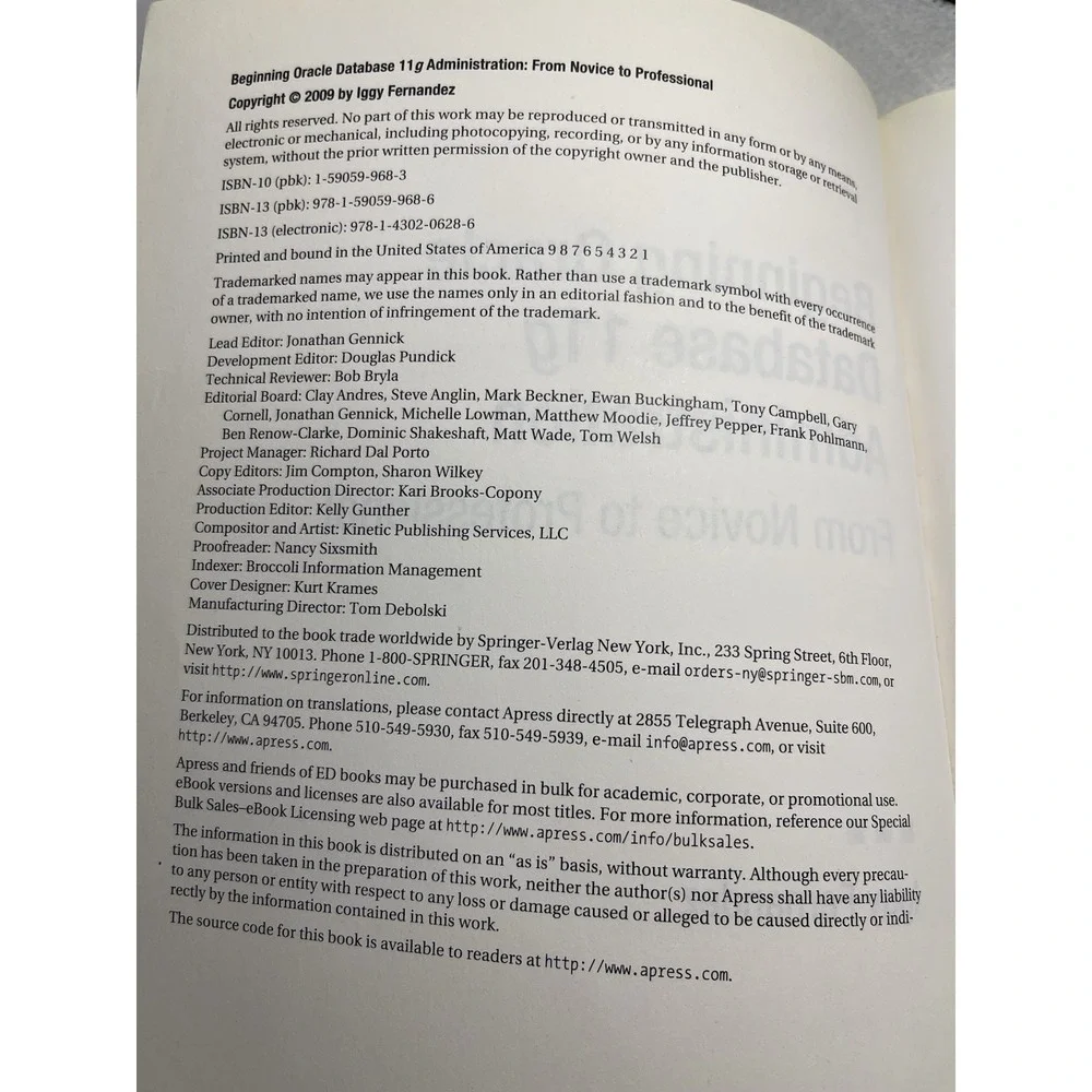 Beginning Oracle Database 11g Administration: From Novice to Professional: Used‎